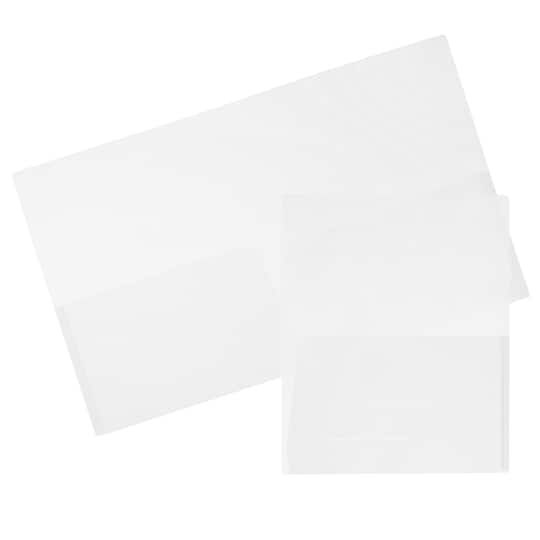 JAM Paper Plastic Lightweight 2-Pocket Presentation Folders, 6ct.